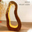 Hollow design, LED glow, wooden charm, simple style desktop lamp.